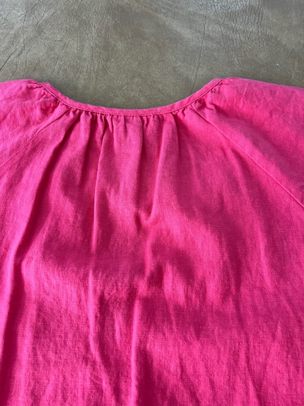 Universal Thread Hot Pink V-Neck Tie-Detail Cotton Dress - Picture 11 of 12